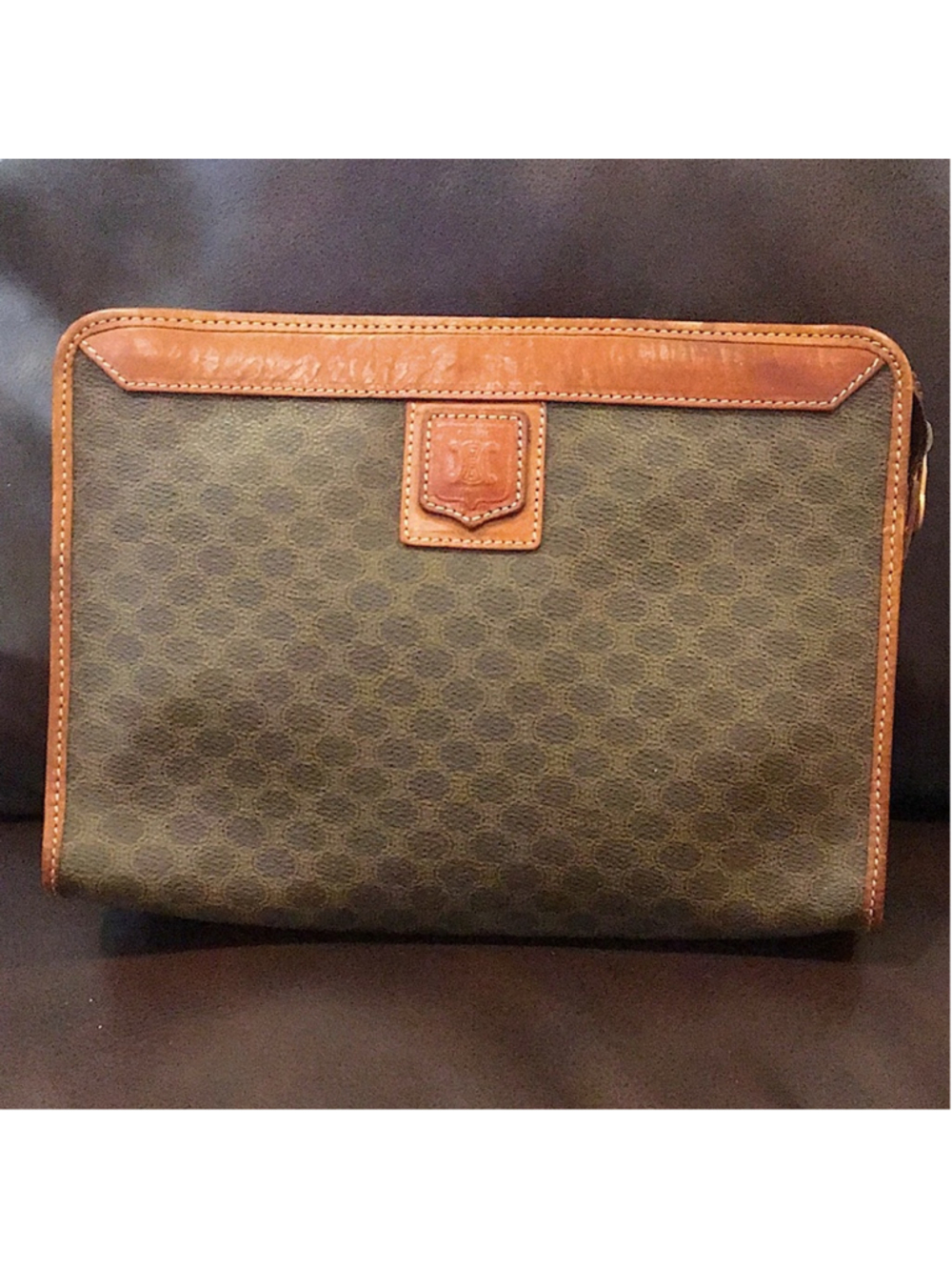 CELINE Triomphe Macadam Shaving Kit, Toiletry Bag